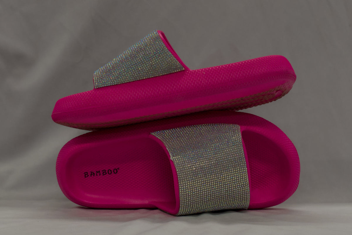 Hot Pink Bling Slides The Red Barn