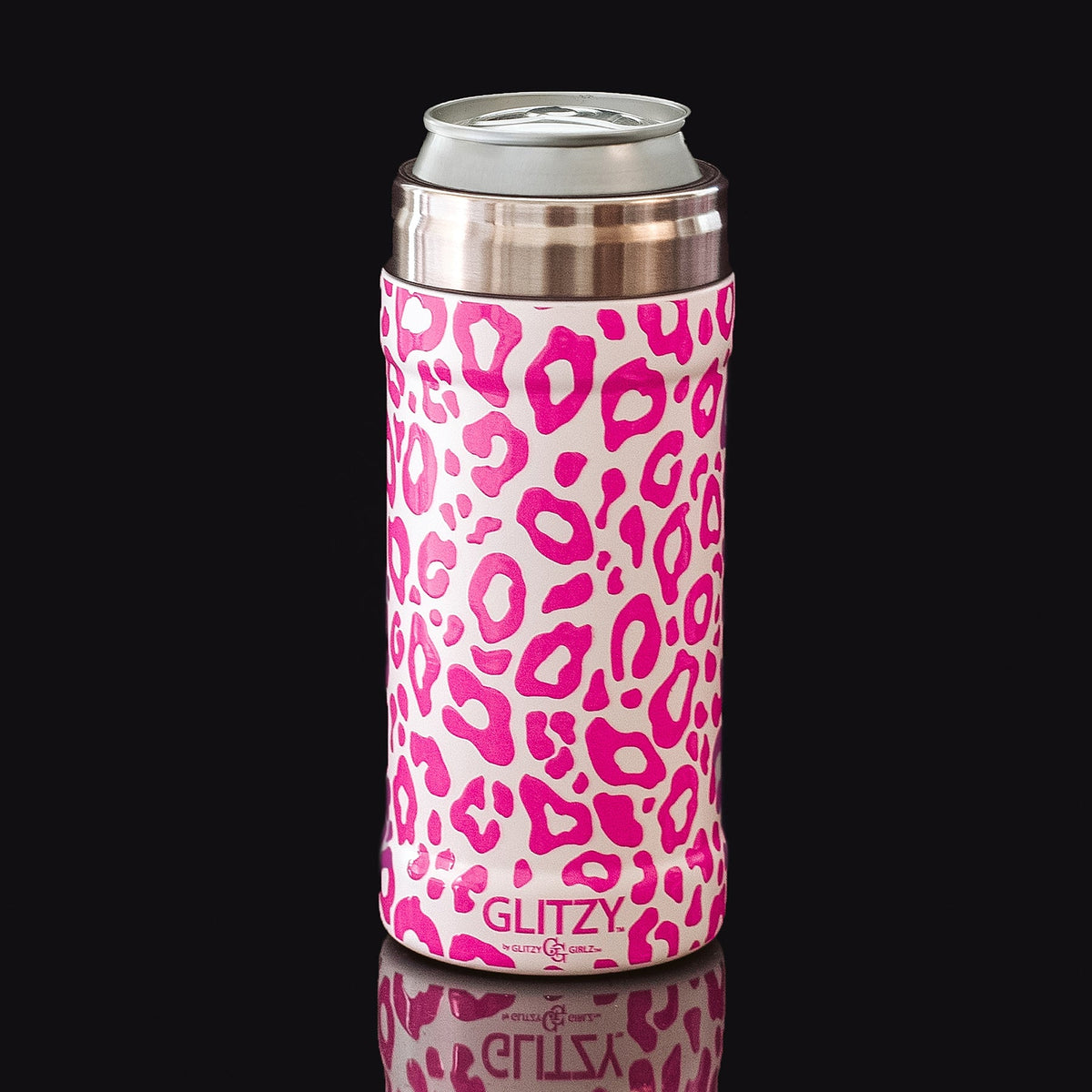 Hot Pink Skinny Can Cooler (12oz) – Ribbon Chix