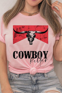Cowboy Killer Bull Skull Tee