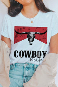 Cowboy Killer Bull Skull Tee