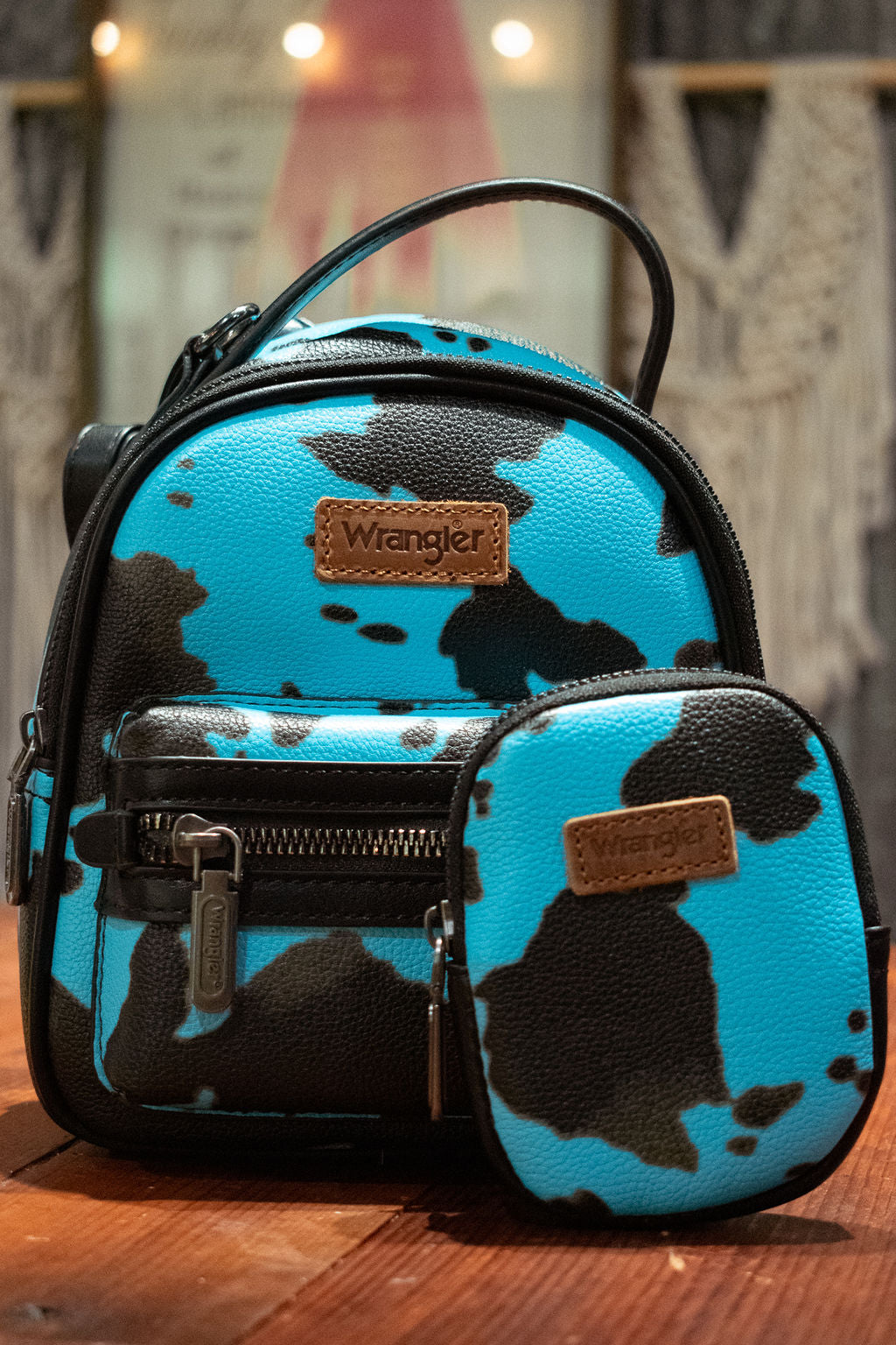 Wrangler: Cowprint Mini Backpack