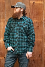 Load image into Gallery viewer, Wrangler Men&#39;s: Retro® Long Sleeve Flannel Western Snap Plaid Shirt
