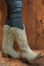 Load image into Gallery viewer, Ariat: Women&#39;s Jukebox Western Boot in Soft Olive Suede
