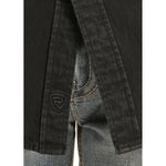Load image into Gallery viewer, Rock &amp; Roll Denim Men&#39;s Black Denim Solid Snap Shirt
