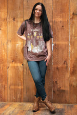 Load image into Gallery viewer, Wrangler Women&#39;s: Acid Wash Graphic Oversized Tee
