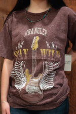 Load image into Gallery viewer, Wrangler Women&#39;s: Acid Wash Graphic Oversized Tee
