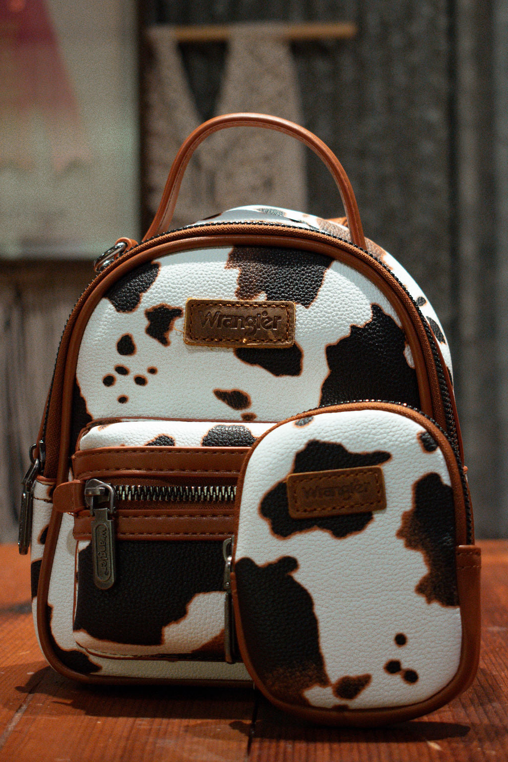 Wrangler: Cowprint Mini Backpack