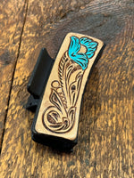 Load image into Gallery viewer, Tooled Leather Hair Clips
