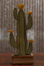 Load image into Gallery viewer, Table Top Cactus Yellow Flowers
