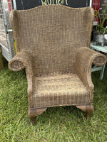 Load image into Gallery viewer, Sturdy Wicker Wingback Chair
