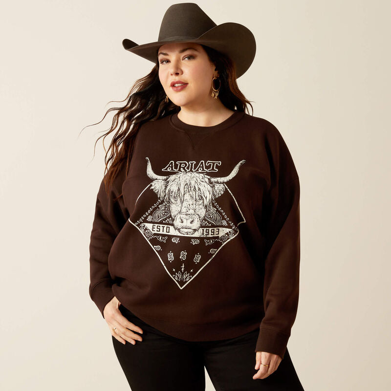 Ariat: Women's Taurus Oversized Crew Sweatshirt