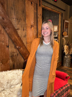 Load image into Gallery viewer, Blakeley Orange Ribbed Cardigan
