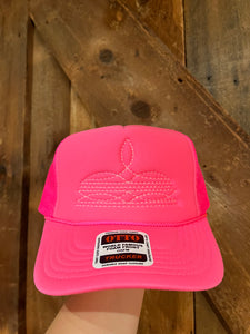 Western Boot Stitch Trucker Hat