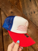 Load image into Gallery viewer, Western Boot Stitch Trucker Hat
