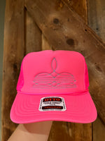 Load image into Gallery viewer, Western Boot Stitch Trucker Hat
