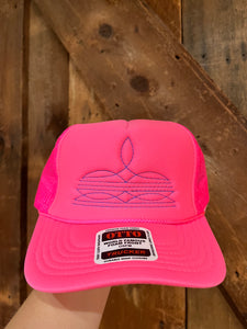 Western Boot Stitch Trucker Hat