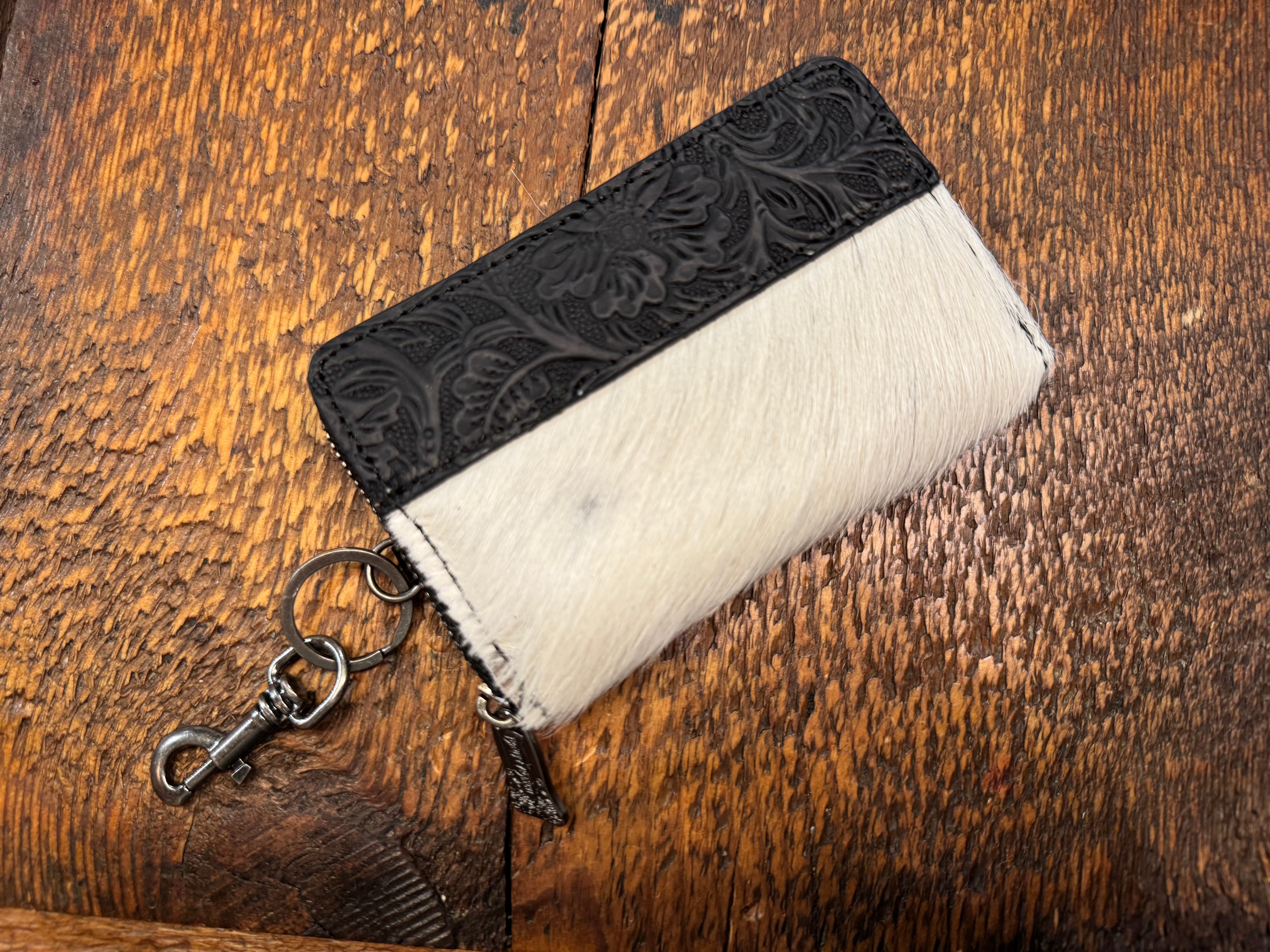 Trinity Ranch Genuine Cowhide & Tooled Mini Wallet