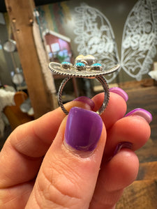 Genuine Turquoise Cowboy Hat Ring