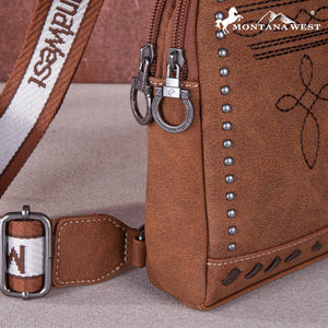 Montana West: Embroidered Boot Stitch Sling Bag