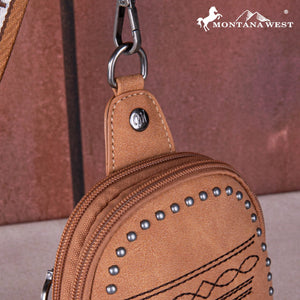 Montana West: Embroidered Boot Stitch Sling Bag