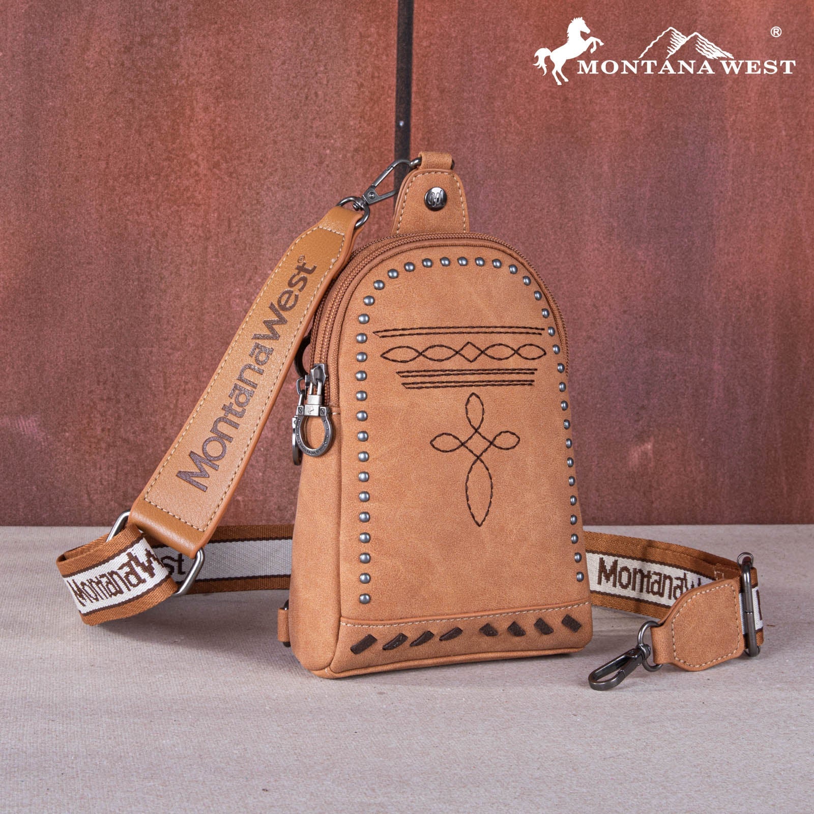 Montana West: Embroidered Boot Stitch Sling Bag