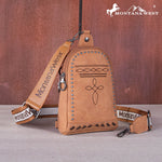 Load image into Gallery viewer, Montana West: Embroidered Boot Stitch Sling Bag
