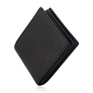 Genuine Leather Men's Bi-Fold Gusseted Wallet