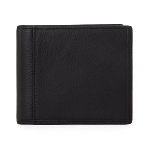 Genuine Leather Men's Bi-Fold Gusseted Wallet