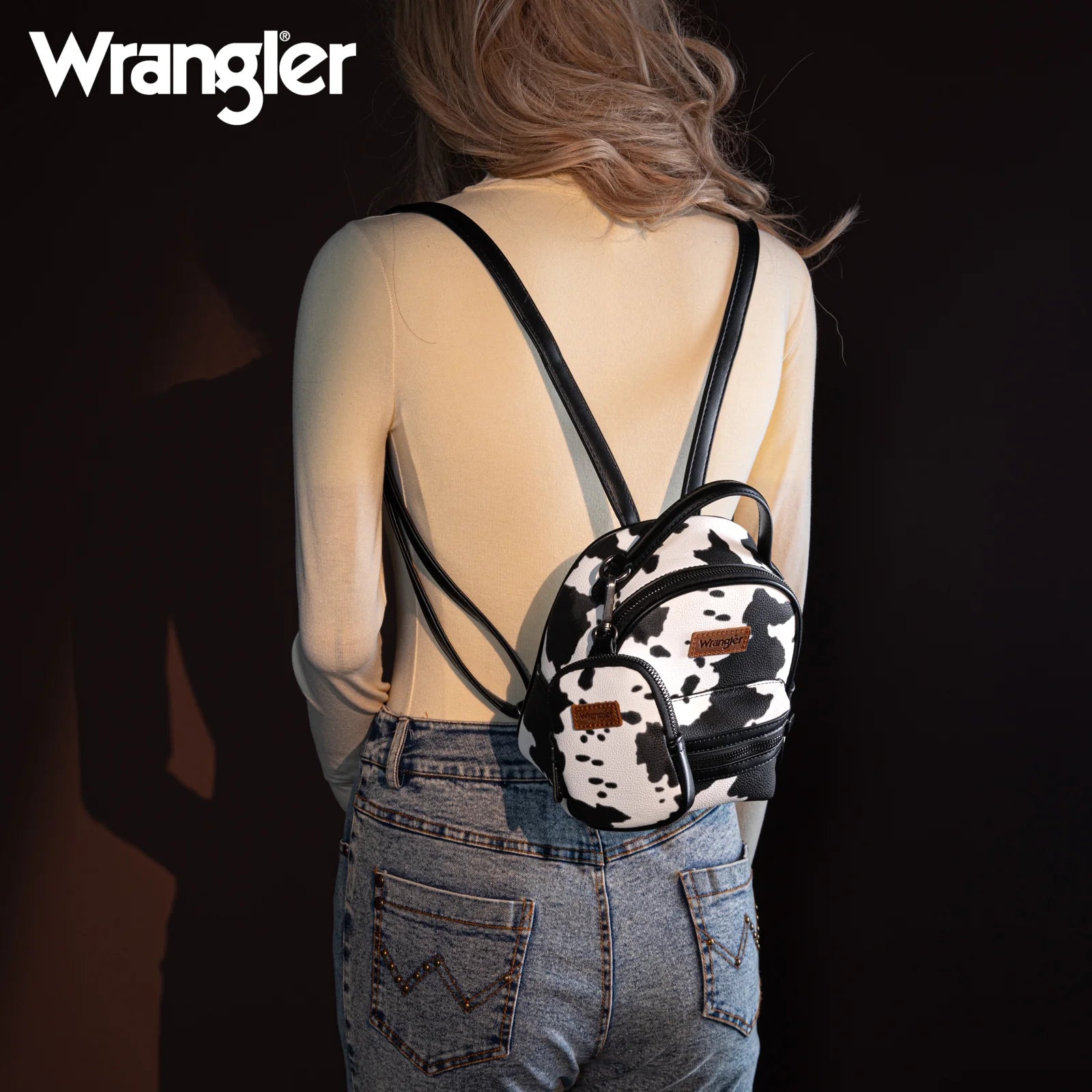 Wrangler: Cowprint Mini Backpack