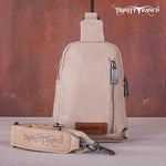 Load image into Gallery viewer, Trinity Ranch Tooled Leather Sling Bag
