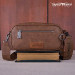 Load image into Gallery viewer, Trinity Ranch Floral Tooled Fringe Belt Bag
