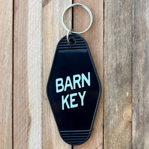 "Barn Key" Motel Keychain