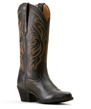 Ariat: Women's Heritage J Toe Stretchfit Black Deertan Western Boot