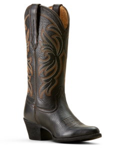 Ariat: Women's Heritage J Toe Stretchfit Black Deertan Western Boot