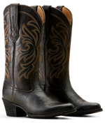 Load image into Gallery viewer, Ariat: Women&#39;s Heritage J Toe Stretchfit Black Deertan Western Boot
