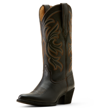 Ariat: Women's Heritage J Toe Stretchfit Black Deertan Western Boot