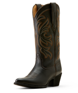 Ariat: Women's Heritage J Toe Stretchfit Black Deertan Western Boot