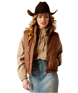 Ariat: Women's Swirls Faux Leather Vest