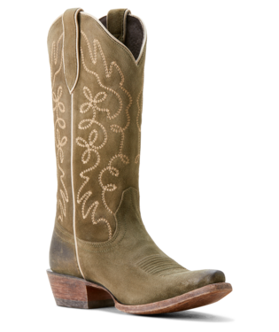 Ariat: Women's Jukebox Western Boot in Soft Olive Suede