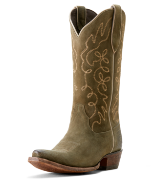 Ariat: Women's Jukebox Western Boot in Soft Olive Suede