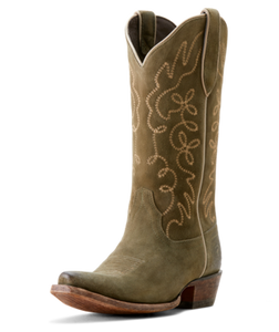 Ariat: Women's Jukebox Western Boot in Soft Olive Suede