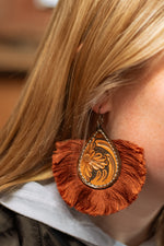 Load image into Gallery viewer, Hand Tooled Fringe Earrings
