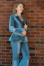 Load image into Gallery viewer, Wrangler® x Lainey Wilson Patchwork Blazer
